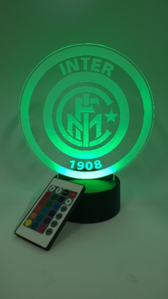 lampada 3d Inter, Lampada 3d Led RGB