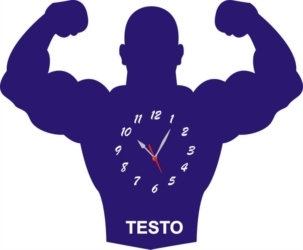 Orologio da Parete a Forma di Body Building Legno e Plexiglass 