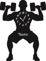 Orologio Plexiglass o Legno Personalizzato da Parete a Forma di Body Building Palestra 