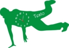 Orologio Plexiglass o Legno Personalizzato da Parete a Forma di Breakdance