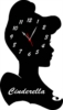 Orologio Personalizzato Plexiglass o Legno da Parete a Forma di Cenerentol