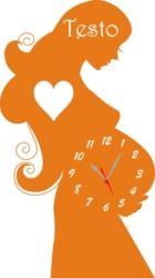 Orologio da Parete a Forma di Donna incinta 2 Legno e Plexiglass 