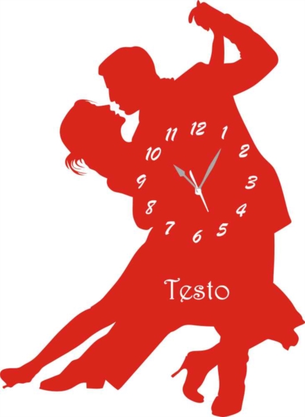 Orologio da Parete a Forma di Ballerina2 in Legno e Plexiglass 