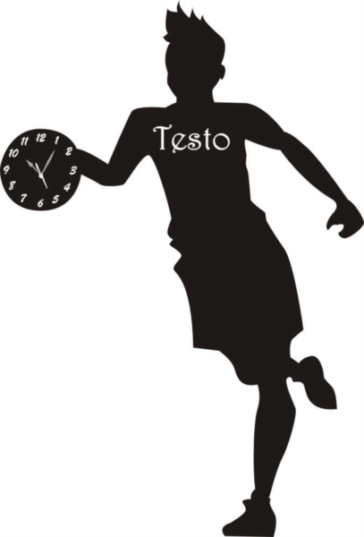 Orologio da Parete a Forma di Ballerina2 in Legno e Plexiglass 