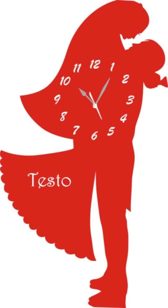 Orologio da Parete a Forma di Ballerina2 in Legno e Plexiglass 