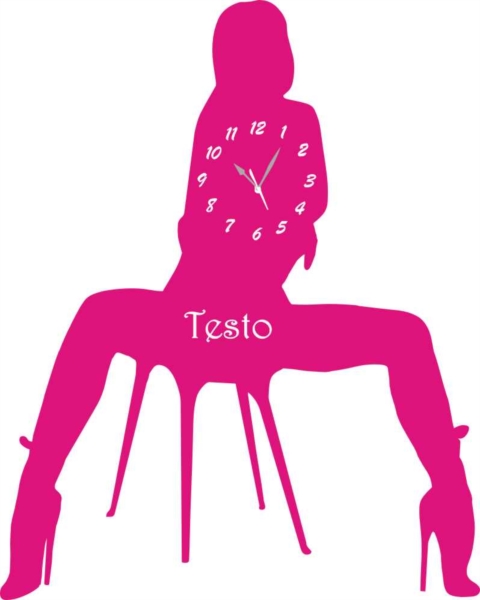 Orologio da Parete a Forma di Ballerina2 in Legno e Plexiglass 