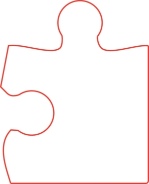 Coppia Portachiave a forma di Puzzle Plexiglass e Legno
