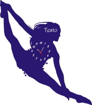 Orologio da Parete a Forma di Ballerina2 in Legno e Plexiglass 