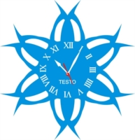 Orologio da Parete a Forma di Stella Tribale Legno e Plexiglass 