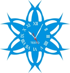 Orologio da Parete a Forma di Stella Tribale Legno e Plexiglass
