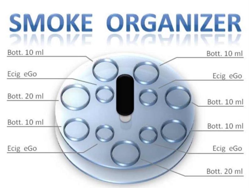 Espositore sigaretta elettronica in Legno e Plexiglass porta liquidi smoke organizer2